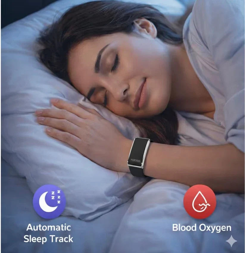 Porodo TrackFit Smart Fitness Band – IP68 Waterproof | 30-Day Battery | Activity & Health Tracker