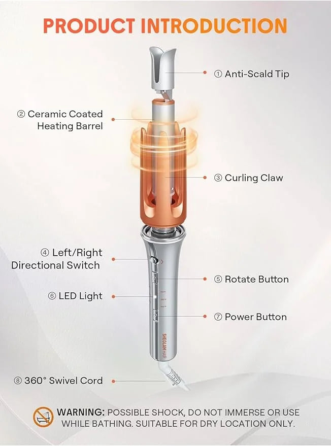 Limitted OFFER! Today On SHEGLAM Auto Hair Curling Iron without Serum - COD + Free Shipping Today!