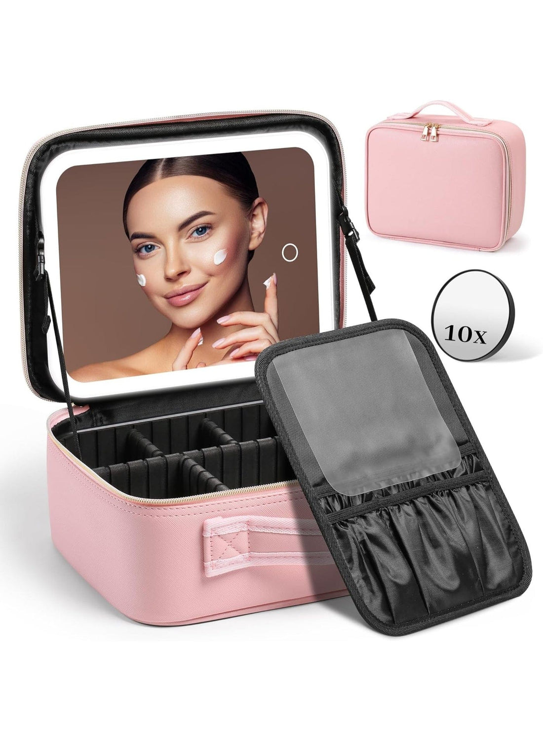 50% Off Travel Makeup Bag with LED Lighted Mirror - COD + Free Delivery